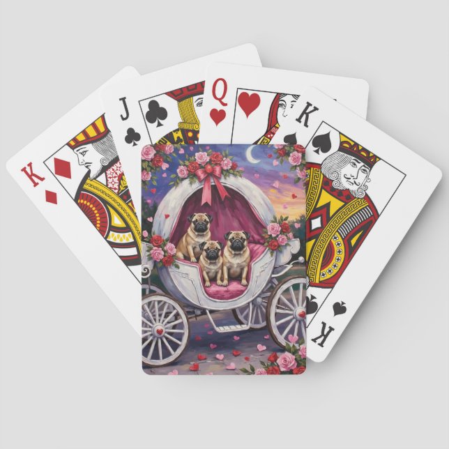 Jeu De Cartes Pug Dog Valentine's Day (dos)