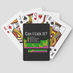 Jeu De Cartes Puis-je le Lick Table périodique Enseignant Enfant