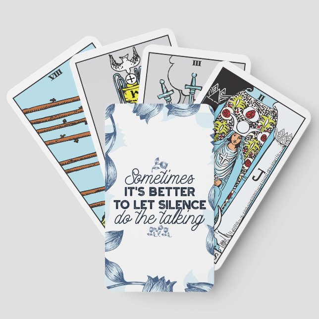 Jeu De Cartes Puissance du silence - Citation inspirante (Verso)