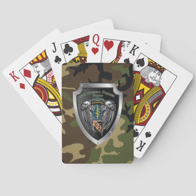 Jeu De Cartes Puissant 5e Groupe des forces spéciales (aéroporté (dos)