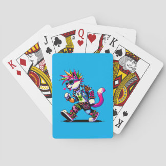 Jeu De Cartes Punk Attitude Chat - Pixel Cool Art Rebel Design