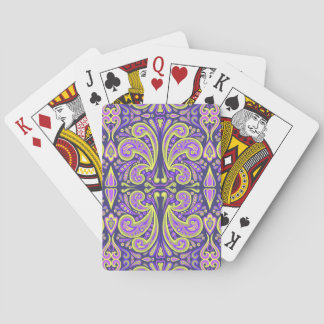 Jeu De Cartes Purple Damask Design Classic Playing Cartes