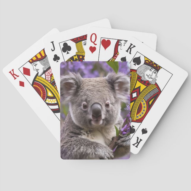 Jeu De Cartes Purple Jacaranda Koala Ours, (dos)