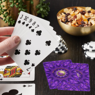 Jeu De Cartes Purple or rose énergie guérir Mandala