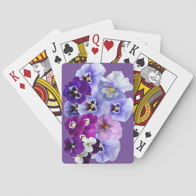Jeu De Cartes Purple Pansy Lecture Cartes (dos)
