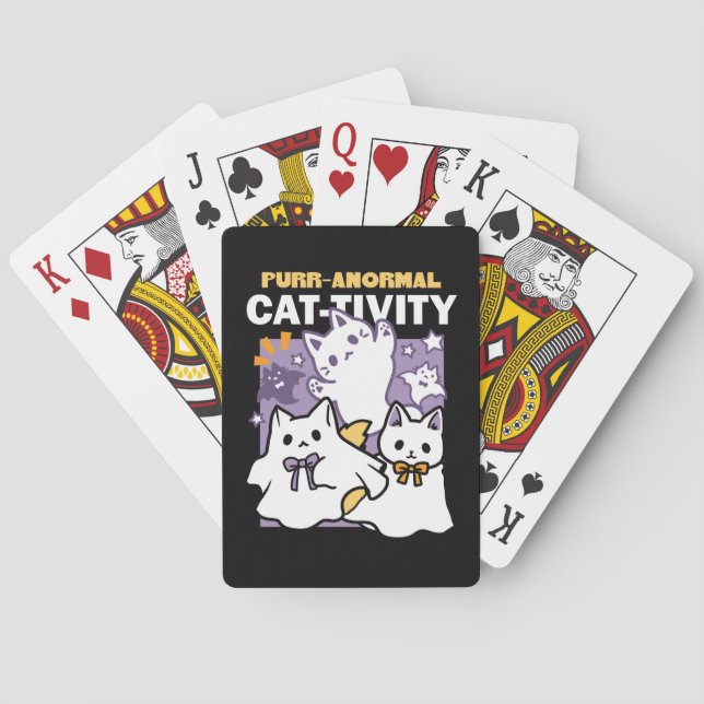 Jeu De Cartes Purr-anormal Cat-tivity - Halloween Cat Design (dos)