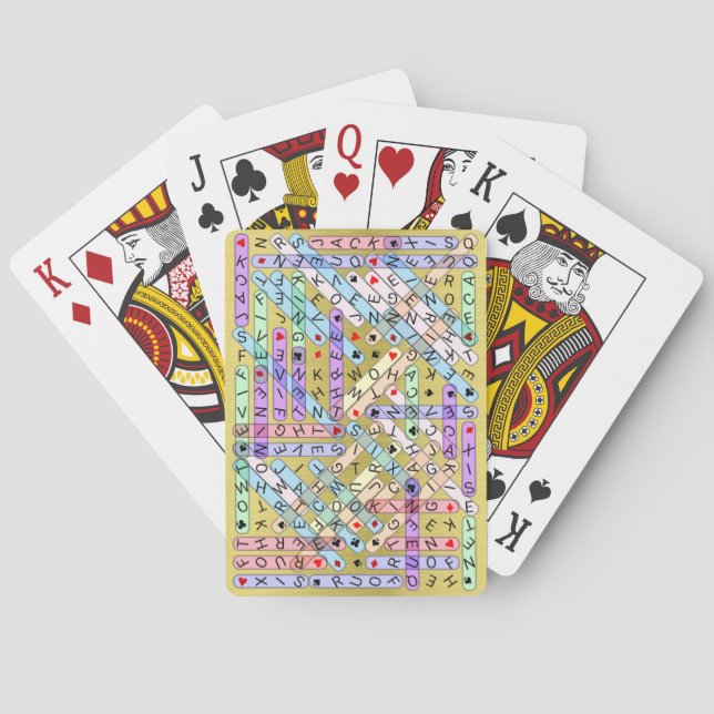 Jeu De Cartes Puzzle de recherche de mots - Chaotique résolu (dos)