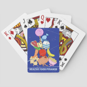 Jeu De Cartes Pyramide alimentaire saine dessin humoristique