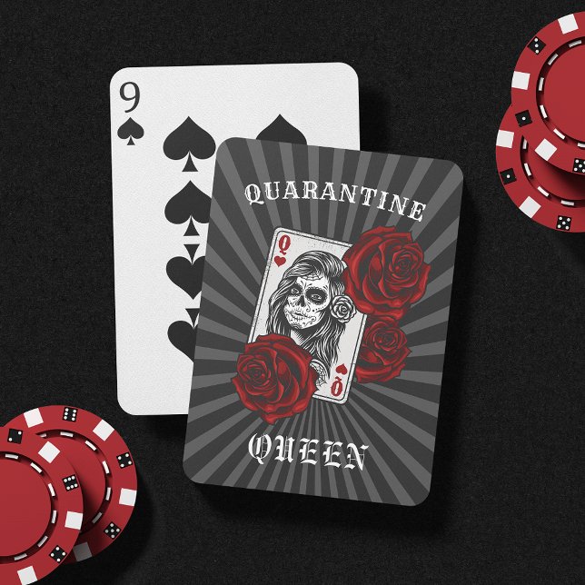 Jeu De Cartes Quarantine Queen Skull & Roses (Créateur téléchargé)