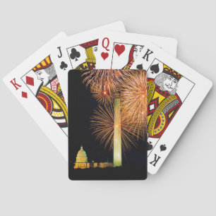 Jeu De Cartes Quatrième de juillet, affichage de feu d'artifice,