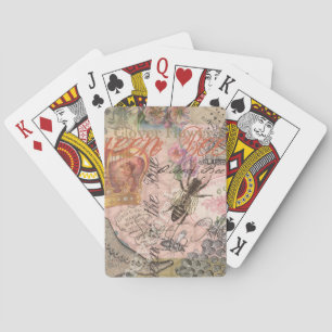 Jeu De Cartes Queen Bee Vintage magnifique collage