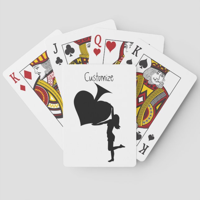 Jeu De Cartes Queen of Spades tenant un tonnerre d'As noir (dos)