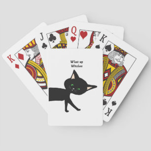 Jeu De Cartes Quelle Sorcière ! Chat noir drôle avec yeux verts