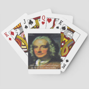 Jeu De Cartes Quota de Henry Fielding "If Money's Your God"