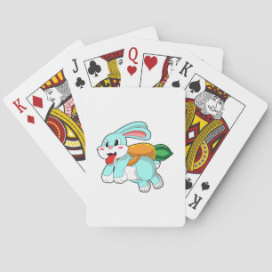 Jeu De Cartes Rabbit avec carotte comme fusée
