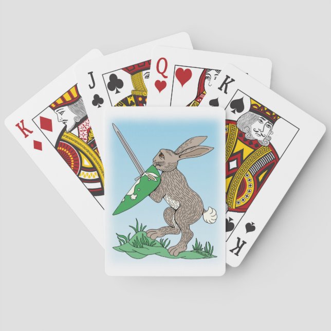 Jeu De Cartes Rabbit de guerrier médiéval (dos)