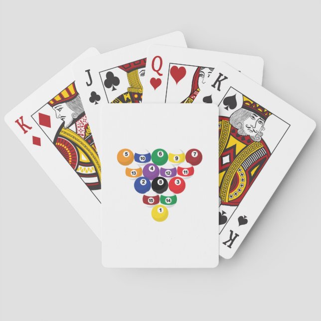 Jeu De Cartes Rack de balles de billard (dos)