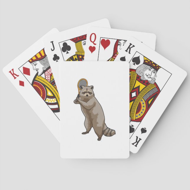 Jeu De Cartes Racon au Tennis avec raquette de tennis (dos)