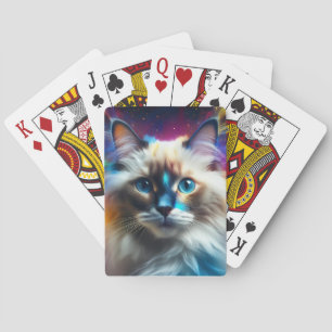 Jeu De Cartes Ragdoll race De Chat Couleur d'explosion Arrière -