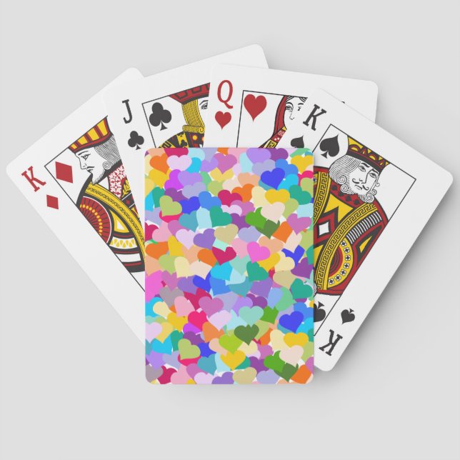 Jeu De Cartes Rainbow Heart Confetti (dos)