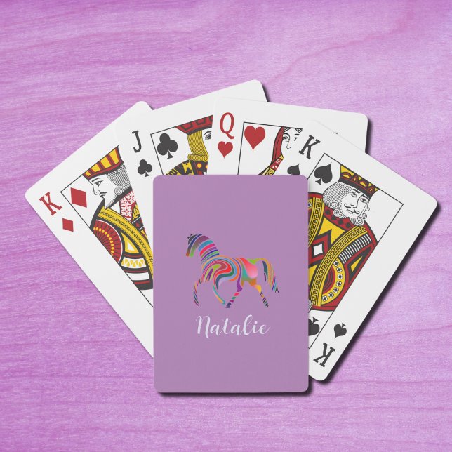 Jeu De Cartes Rainbow horse no2 - votre nom jouer aux cartes (Créateur téléchargé)