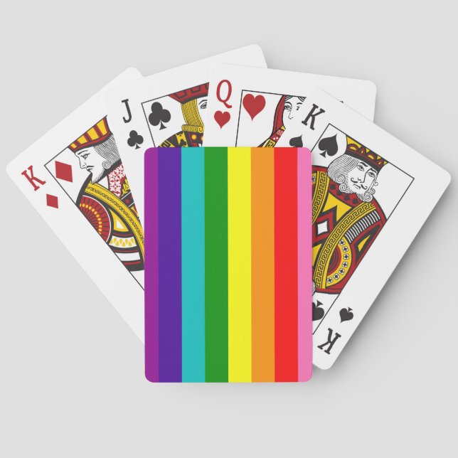 Jeu De Cartes Rainbow LGBT gay flag Classic Playing Cards (dos)