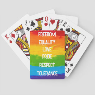 Jeu De Cartes Rainbow Pride Flag Poker Cartes - Colorée LGBT