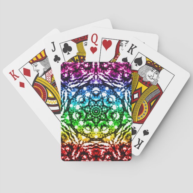 Jeu De Cartes Rainbow Tie Dye Mandala Star (dos)