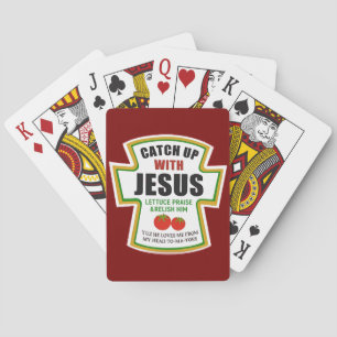 Jeu De Cartes Ramassez Avec Jésus Drôle Christian Ketchup Tomate