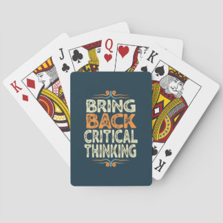Jeu De Cartes Ramener la pensée critique jouer des cartes