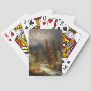 Jeu De Cartes Randonnée à côté d'une rivière torrentielle
