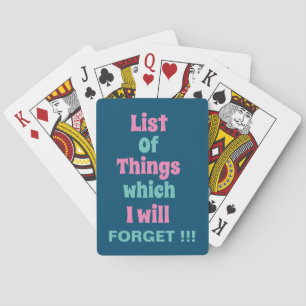 Jeu De Cartes Rappel drôle pour les personnes étourdies 