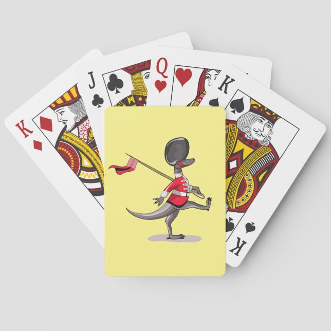 Jeu De Cartes Raptor Habillé En Garde Britannique. (dos)