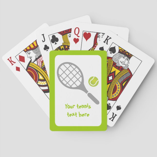 Jeu De Cartes Raquette de tennis et coutume de balle (dos)