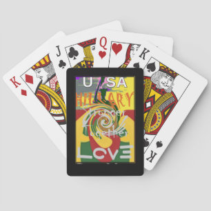 Jeu De Cartes Rasta Couleurs Rouge or Vert Hillary Art Imprimer