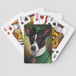 Jeu De Cartes Rat Terrier Chien en robe de fête St. Patrick