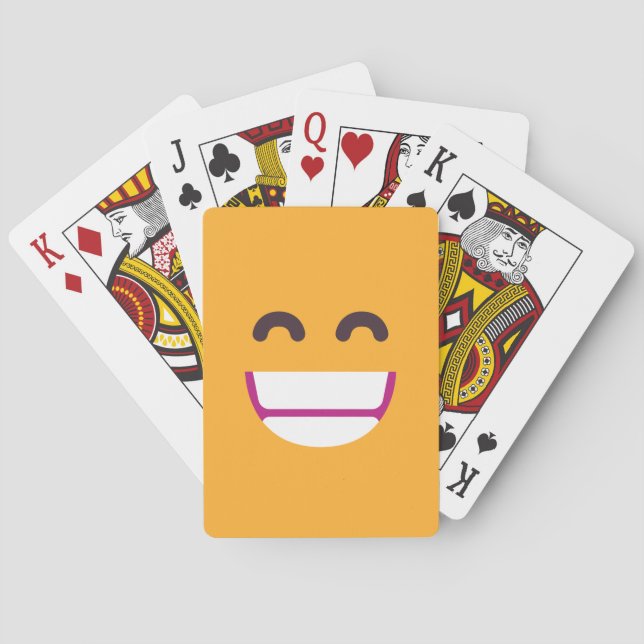 Jeu De Cartes Rayonnement Visage Souriant Yeux mignons Couleurs  (dos)
