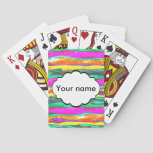 Jeu De Cartes Rayures d'aquarelles
