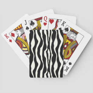 Jeu De Cartes Rayures de zèbre - noires et blanches