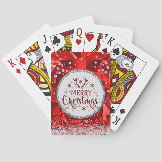 Jeu De Cartes Red Gorgey Emerald Joyeux Noël (dos)