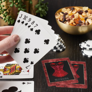 Jeu De Cartes Red Lips Corset