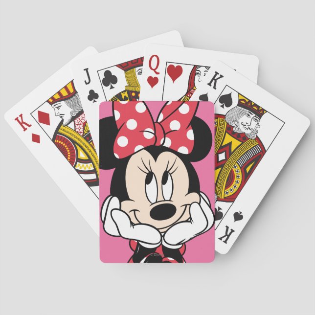 Jeu De Cartes Red Minnie | Tête dans les mains (dos)