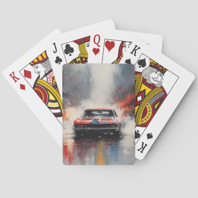 Jeu De Cartes Red Muscle Car direction (dos)