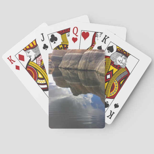 Jeu De Cartes Red Rock Lake Water Reflection Photo Paysage (dos)
