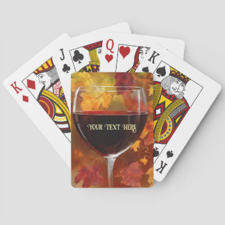 Jeu De Cartes Red Wine and Harvest Foliage Pretty