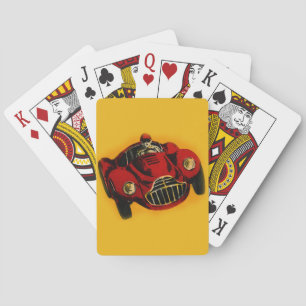 Jeu De Cartes Red Yellow Old Auto Racing Car