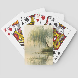 Jeu De Cartes Reflet d'arbre de saule serein Art de la nature (1