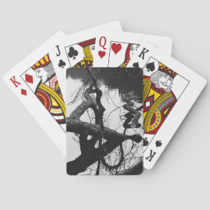 Jeu De Cartes Réflexions de l'ombre de l'arbre foncé tordu dans 