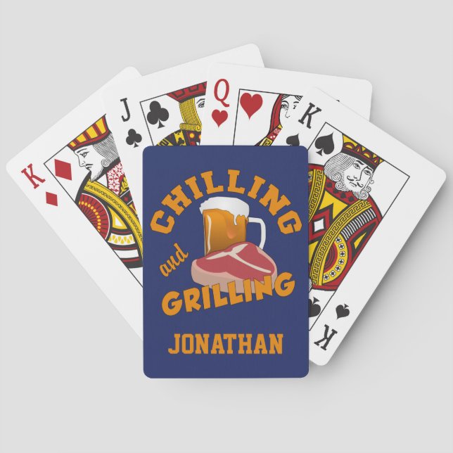 Jeu De Cartes Refroidissant et grillant les cartes de jeu (dos)