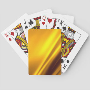 Jeu De Cartes Regard Élégant en Satin Doré Faux